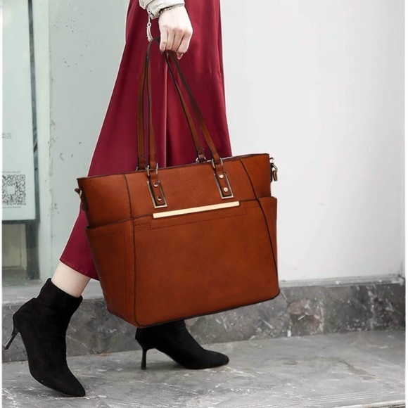 MIA K COLLECTION • MKF Delma Crossbody Tote Bag Handbag Purse Shoulder Satchel - Picture 7 of 8